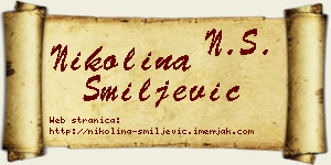 Nikolina Smiljević vizit kartica